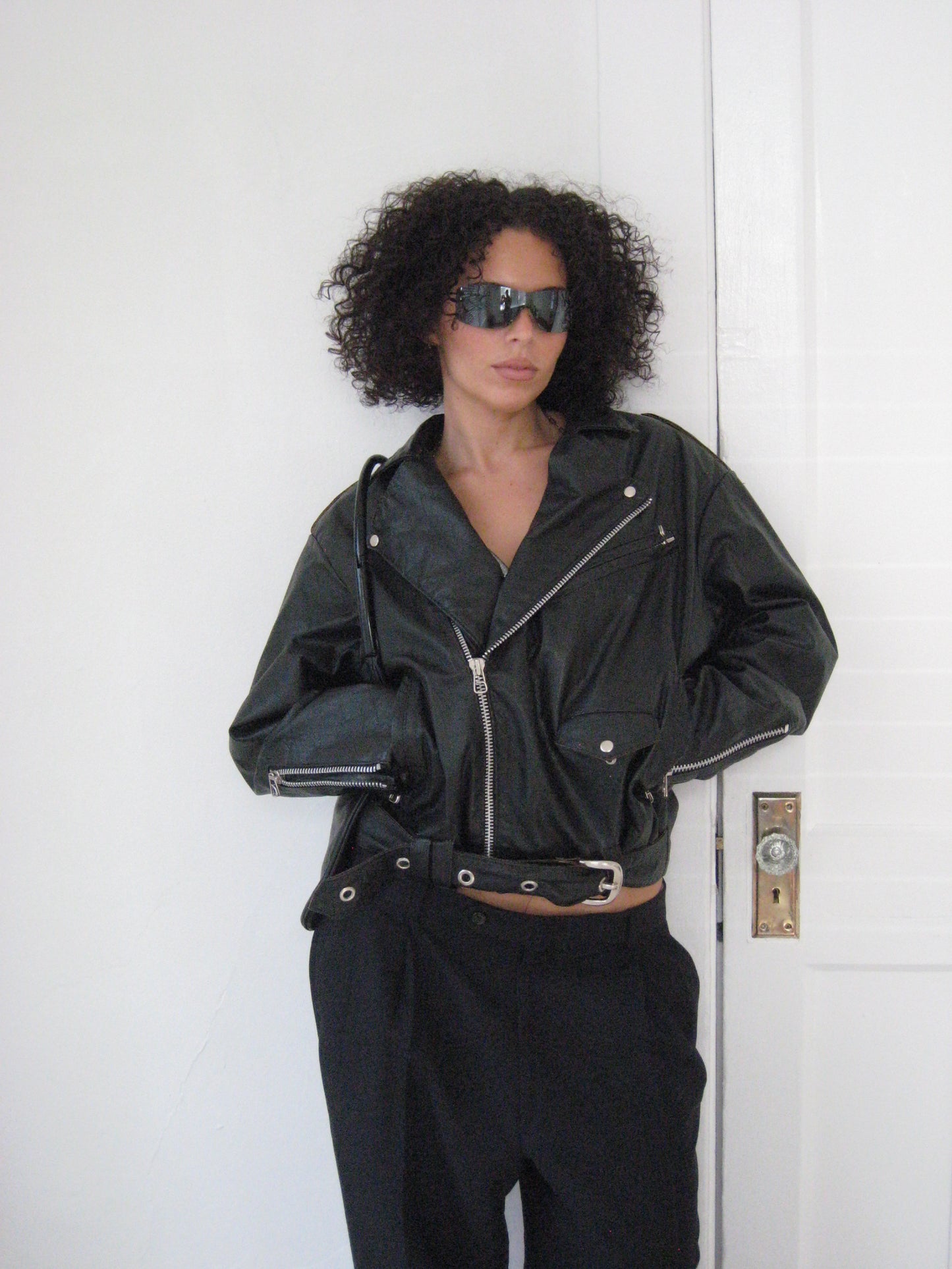 Vintage Leather Motorcycle Jacket