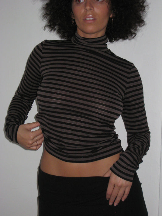 90s Calvin Klein Striped Turtleneck