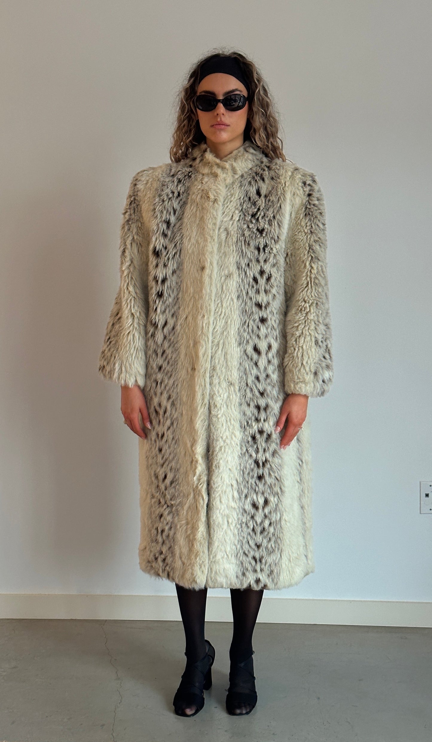 Vintage Faux Fur Full Length Coat