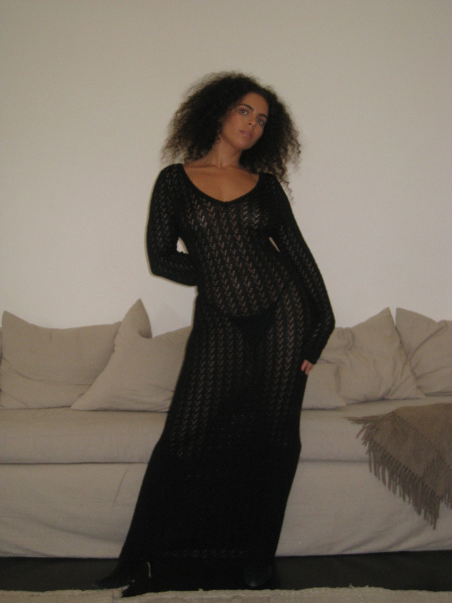 Knit Long Sleeve Maxi Dress