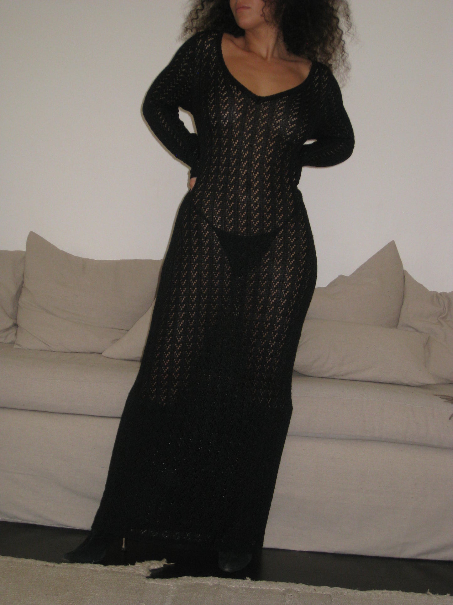 Knit Long Sleeve Maxi Dress