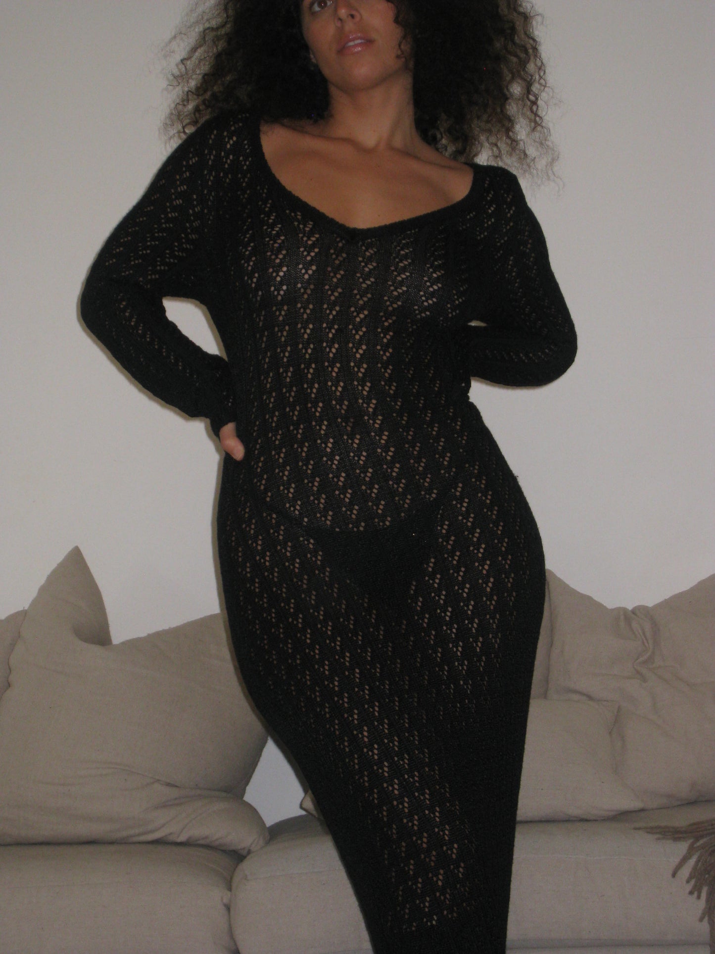 Knit Long Sleeve Maxi Dress