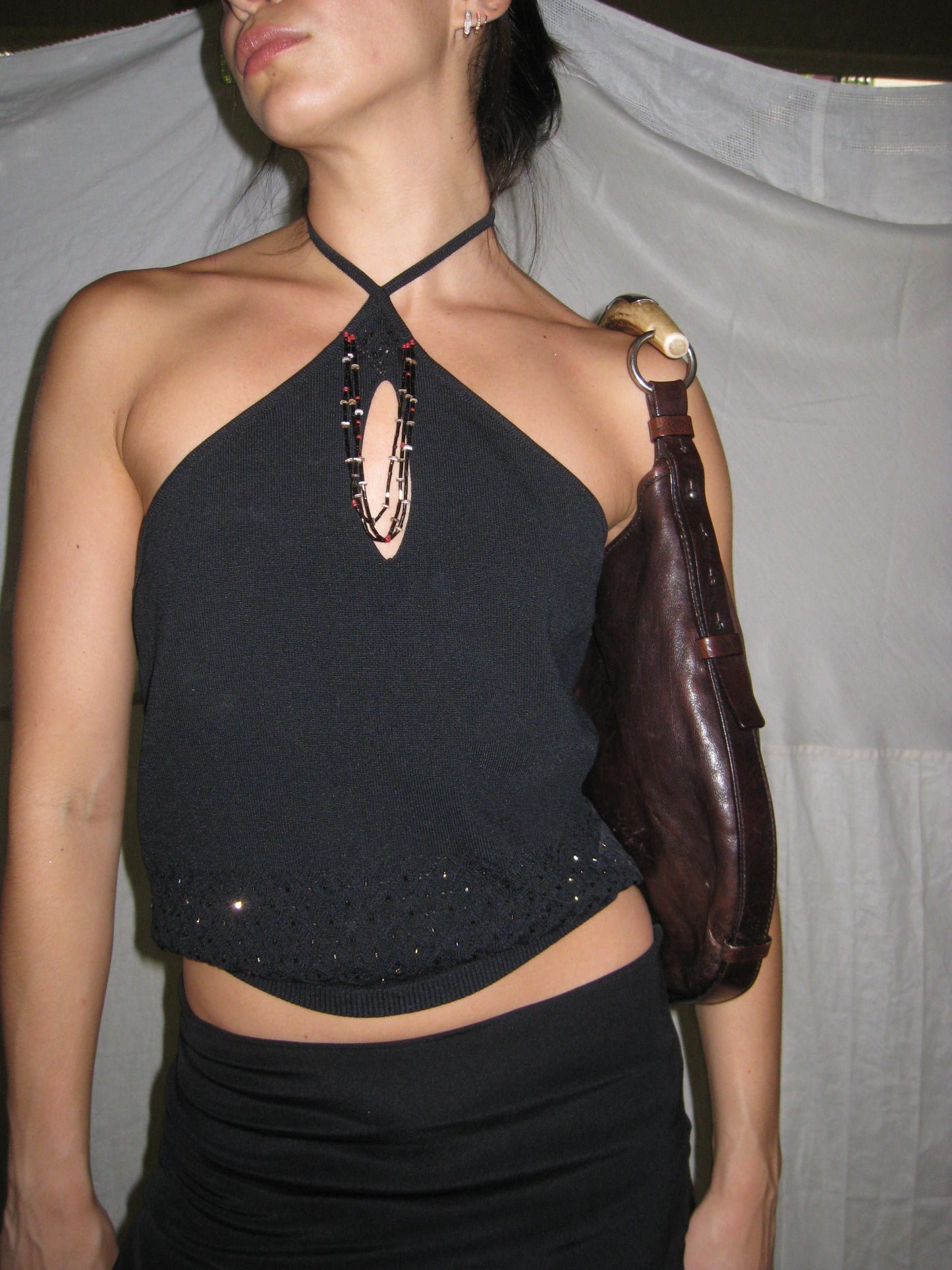 Vintage Beaded Halter Top