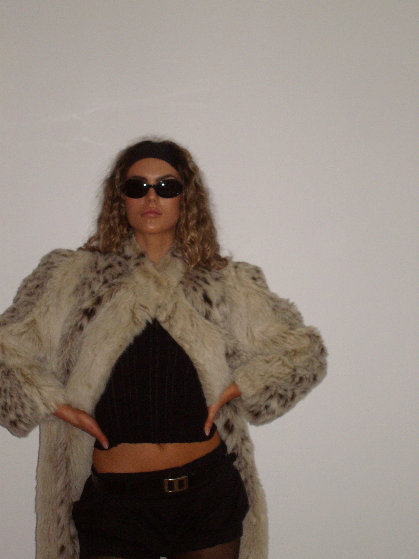 Vintage Faux Fur Full Length Coat