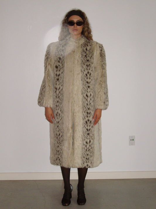 Vintage Faux Fur Full Length Coat