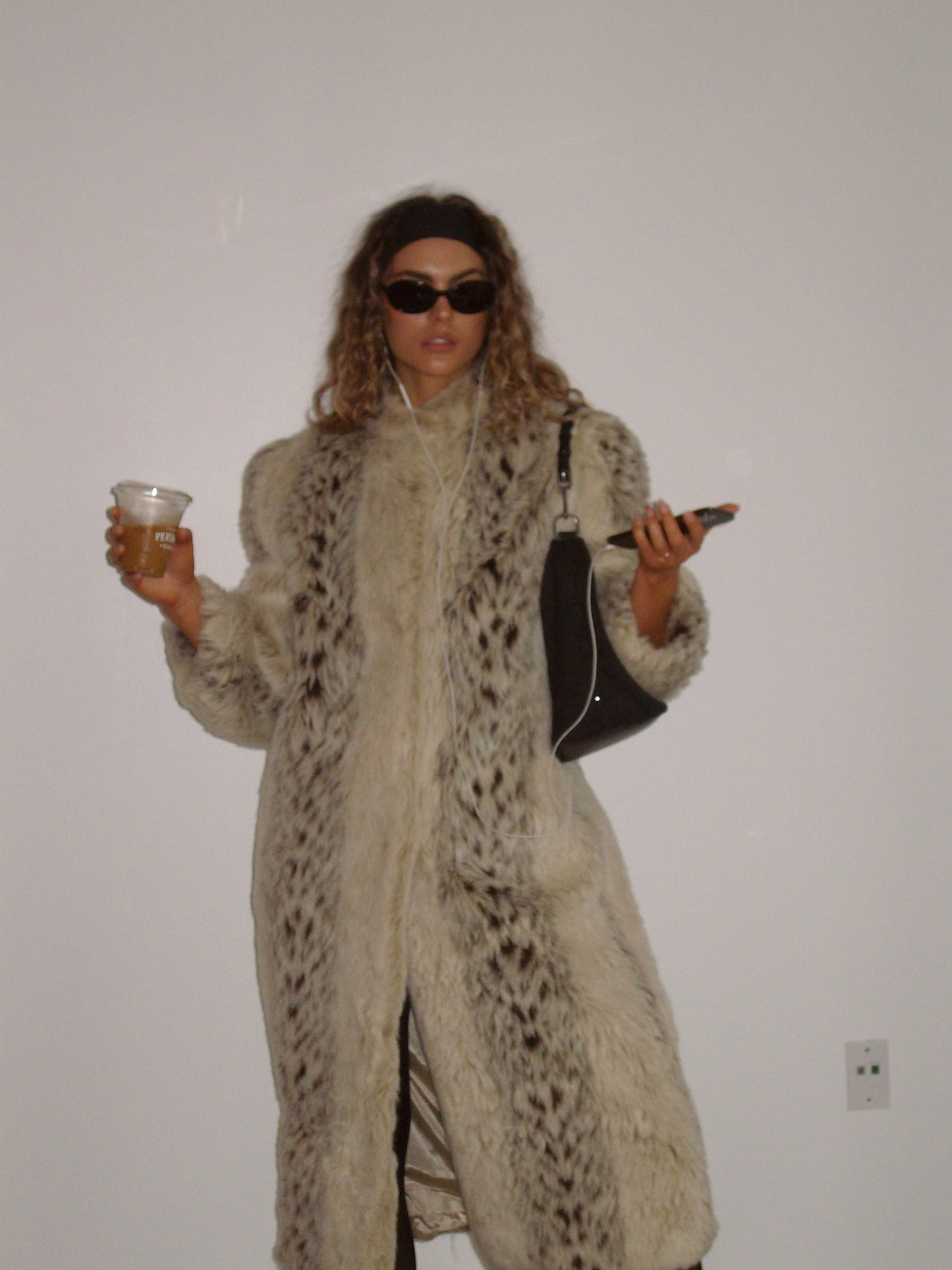 Vintage Faux Fur Full Length Coat