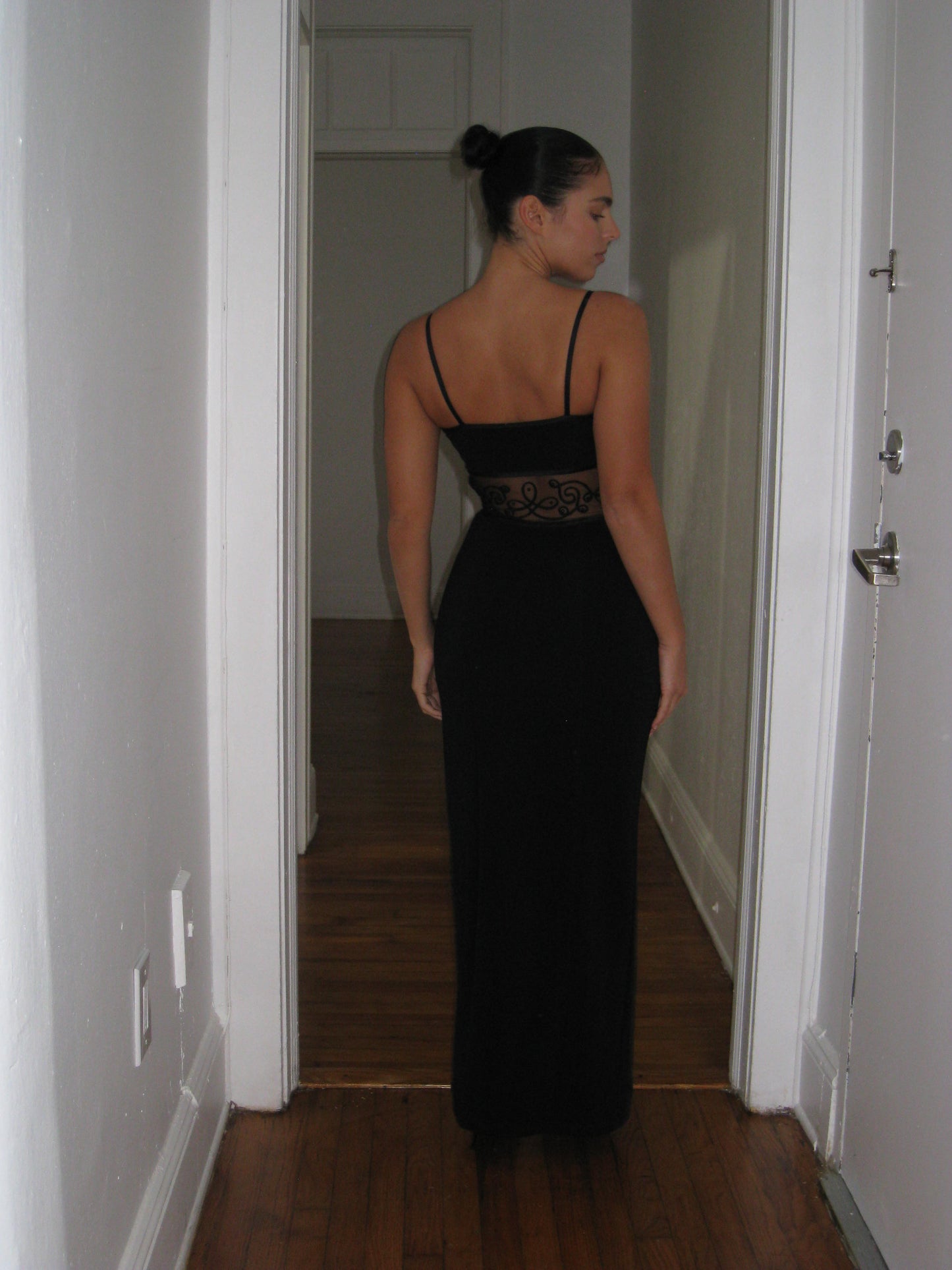 90's High Slit Maxi Dress