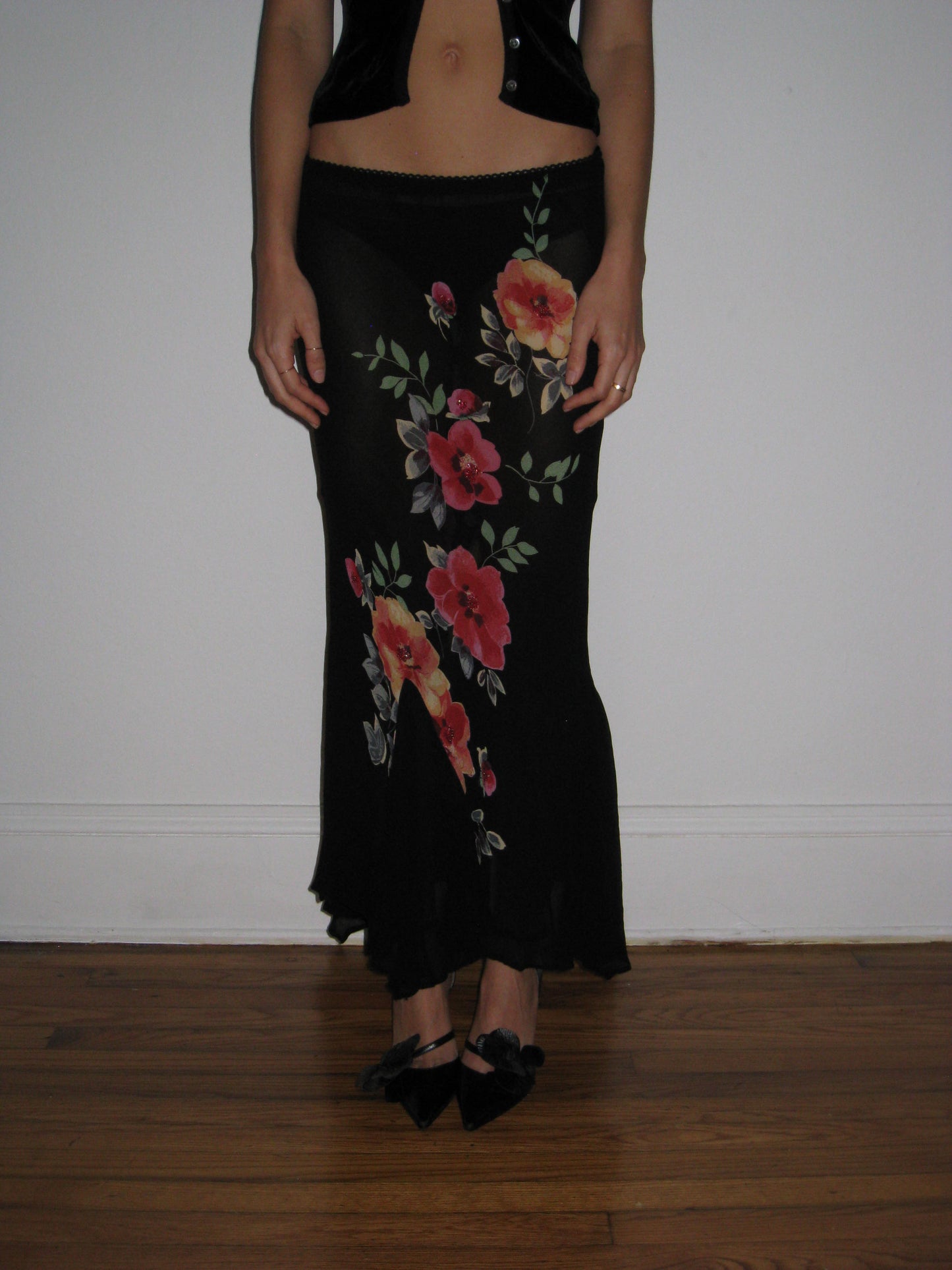 Floral Beaded Skirt