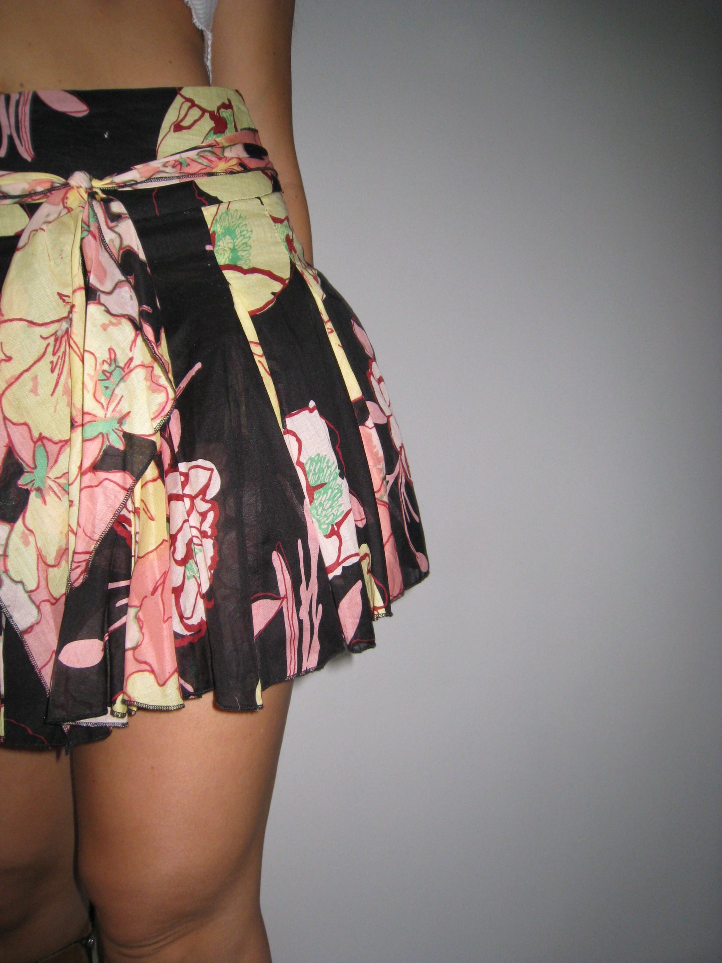 Floral Mini School Girl Skirt