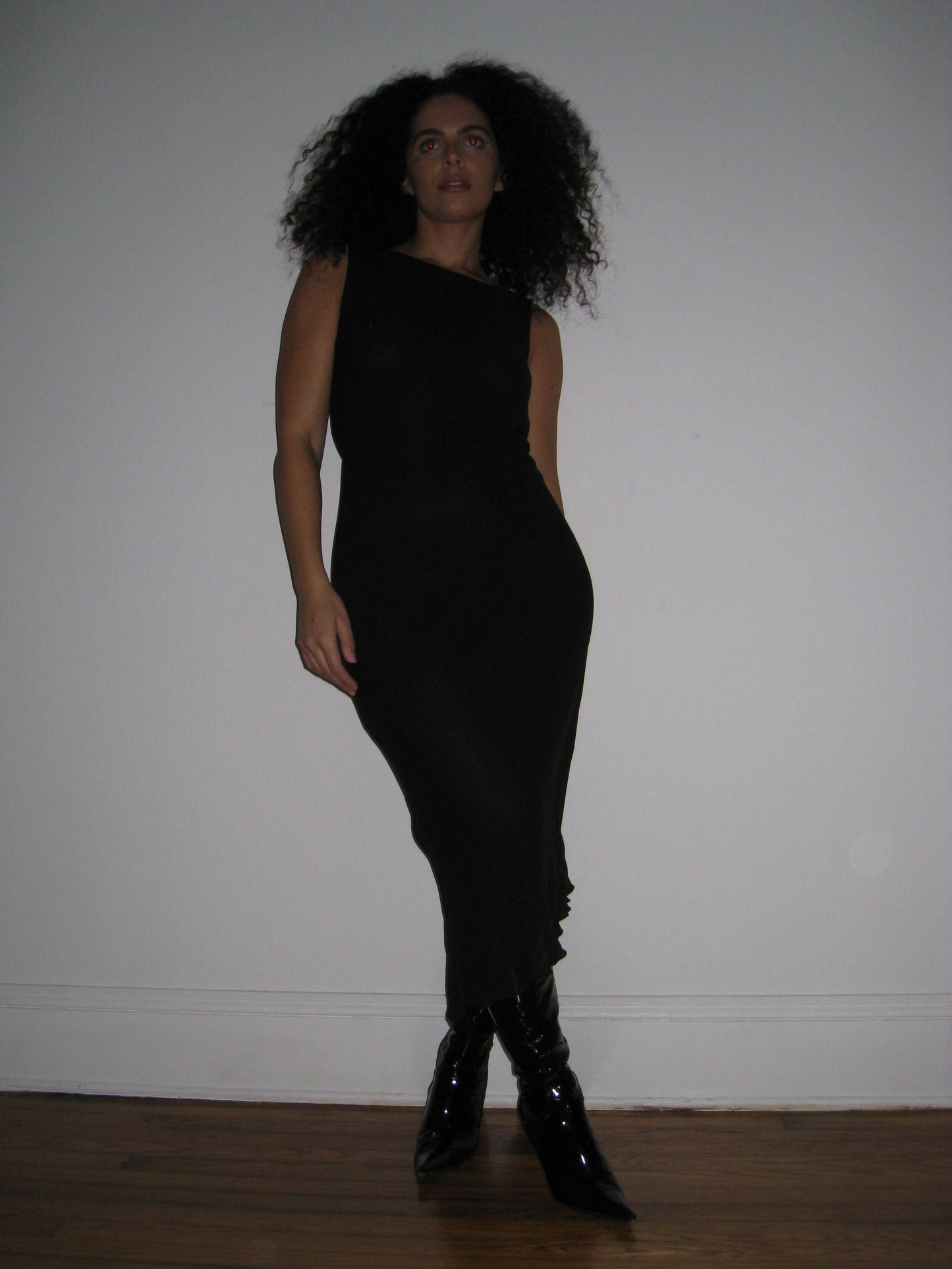 Sheer Black Midi